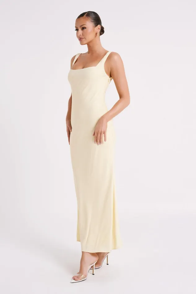 Meshki Maxi Dresses Women Ensley Satin Maxi Dress 8211 Yellow Yellow