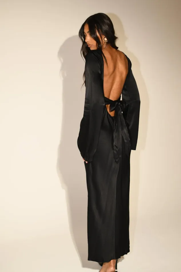Meshki Maxi Dresses Women Fernanda Long Sleeve Maxi Dress 8211 Black Black Meshki Maxi Dresses Women Fernanda Long Sleeve Maxi Dress 8211 Black Black