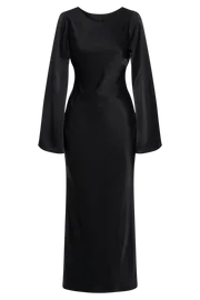 Meshki Maxi Dresses Women Fernanda Long Sleeve Maxi Dress 8211 Black Black