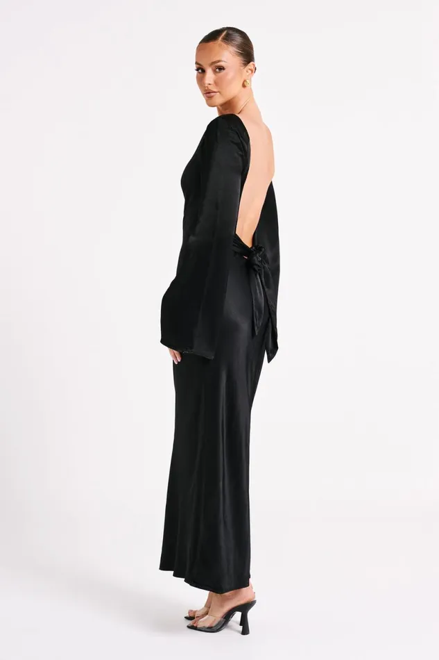 Meshki Maxi Dresses Women Fernanda Long Sleeve Maxi Dress 8211 Black Black