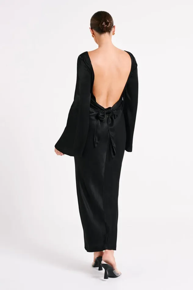 Meshki Maxi Dresses Women Fernanda Long Sleeve Maxi Dress 8211 Black Black