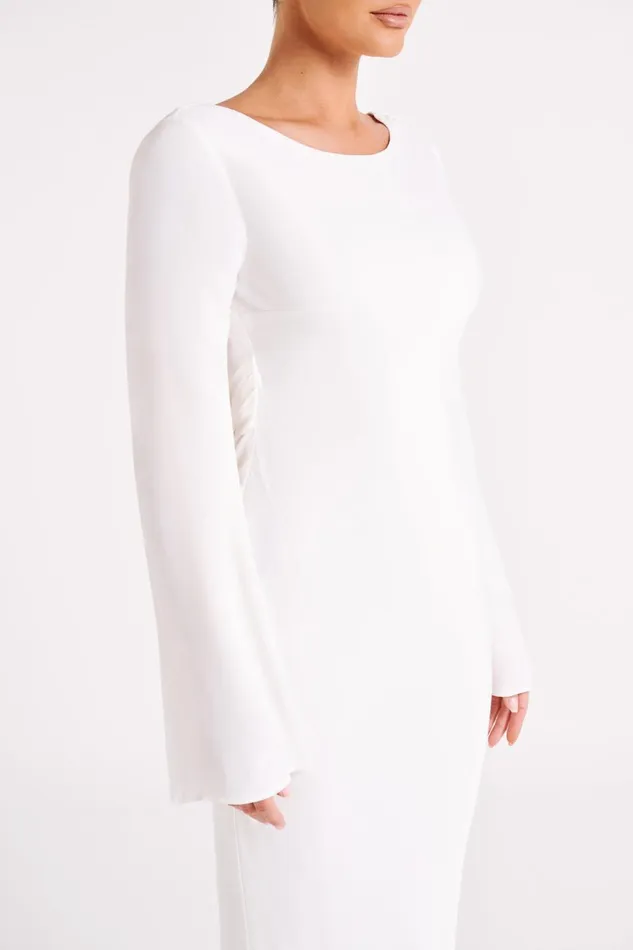 Meshki Maxi Dresses Women Fernanda Long Sleeve Maxi Dress 8211 White White