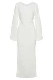 Meshki Maxi Dresses Women Fernanda Long Sleeve Maxi Dress 8211 White White