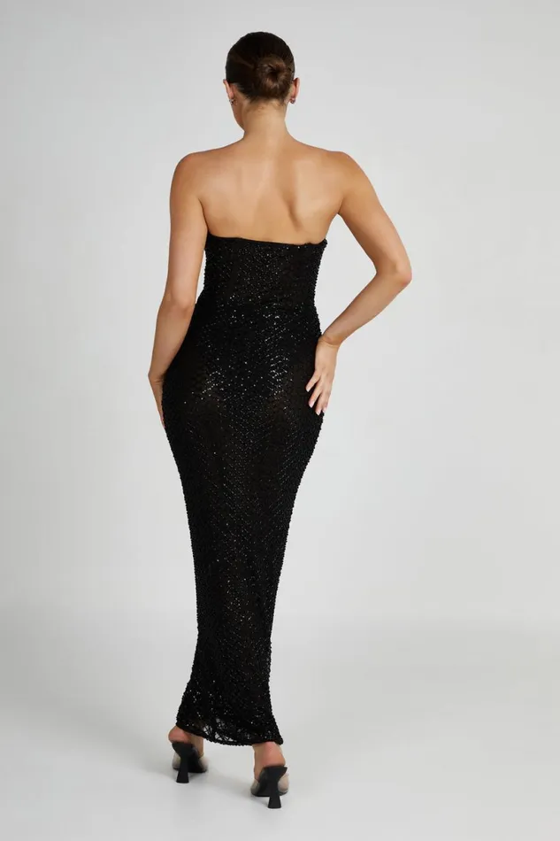 Meshki Maxi Dresses Women Gemma Strapless Sequin Maxi Dress 8211 Black Black