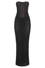 Meshki Maxi Dresses Women Gemma Strapless Sequin Maxi Dress 8211 Black Black