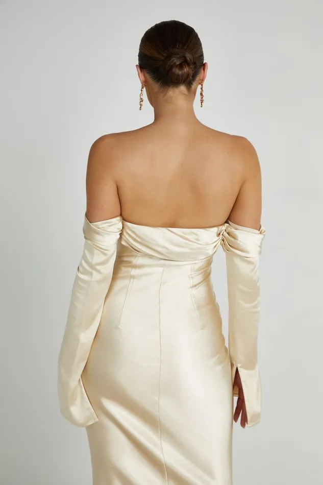 Meshki Maxi Dresses Women Giselle Off Shoulder Cowl Neck Maxi Dress 8211 Gold Gold Meshki Maxi Dresses Women Giselle Off Shoulder Cowl Neck Maxi Dress 8211 Gold Gold