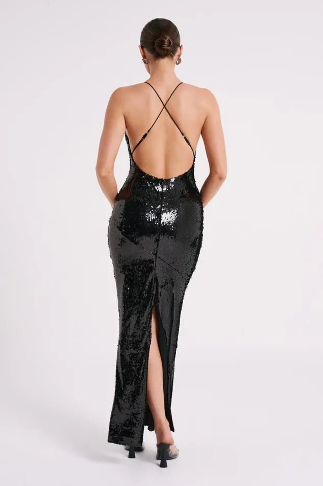 Meshki Maxi Dresses Women Gracie Sequin Maxi Dress 8211 Black Black