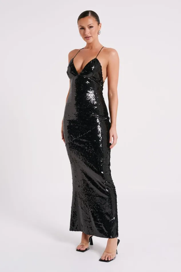 Meshki Maxi Dresses Women Gracie Sequin Maxi Dress 8211 Black Black