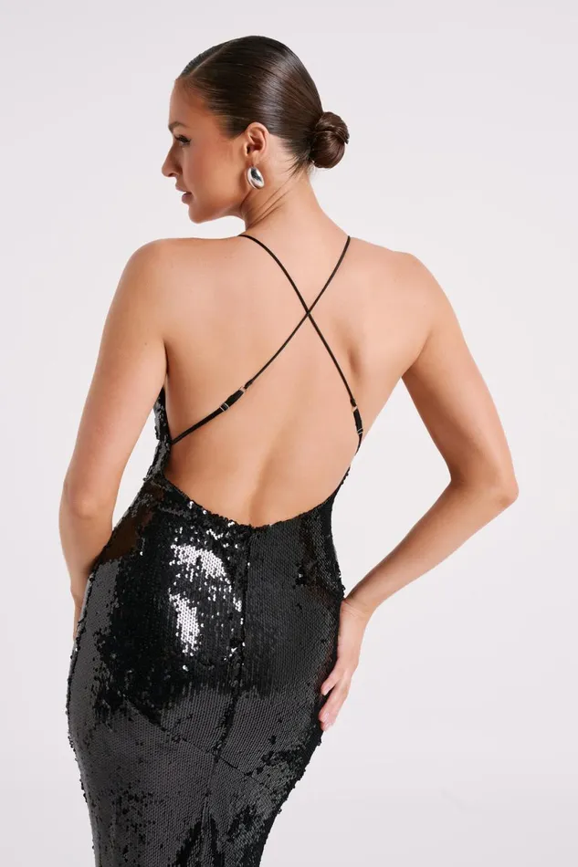 Meshki Maxi Dresses Women Gracie Sequin Maxi Dress 8211 Black Black