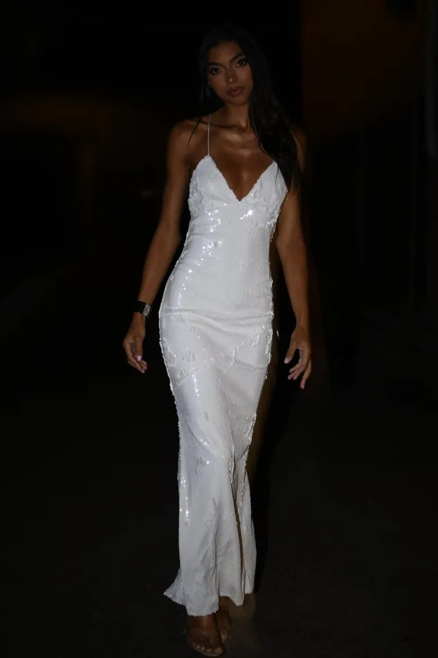 Meshki Maxi Dresses Women Gracie Sequin Maxi Dress 8211 White White