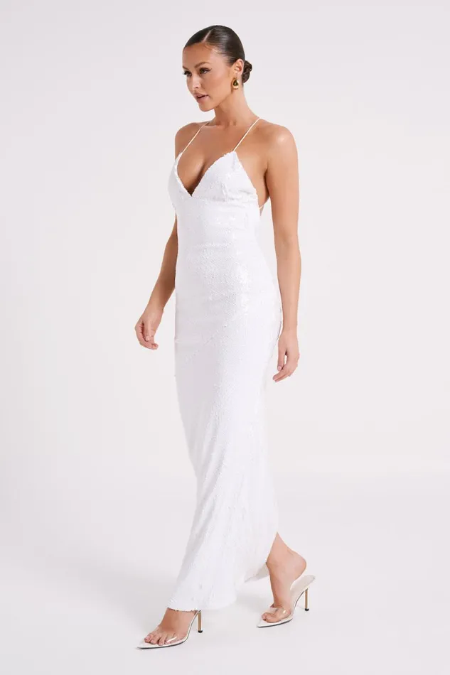 Meshki Maxi Dresses Women Gracie Sequin Maxi Dress 8211 White White