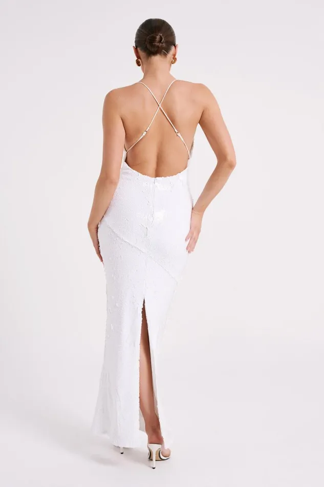 Meshki Maxi Dresses Women Gracie Sequin Maxi Dress 8211 White White
