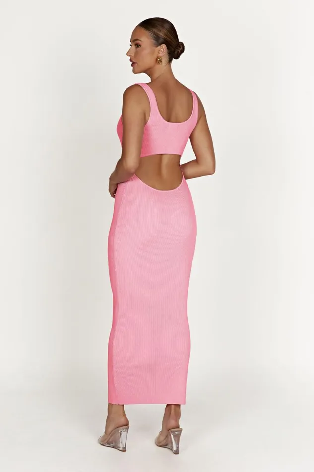 Meshki Maxi Dresses Women Hadley Backless Knit Maxi Dress 8211 Candy Pink Candypink Meshki Maxi Dresses Women Hadley Backless Knit Maxi Dress 8211 Candy Pink Candypink