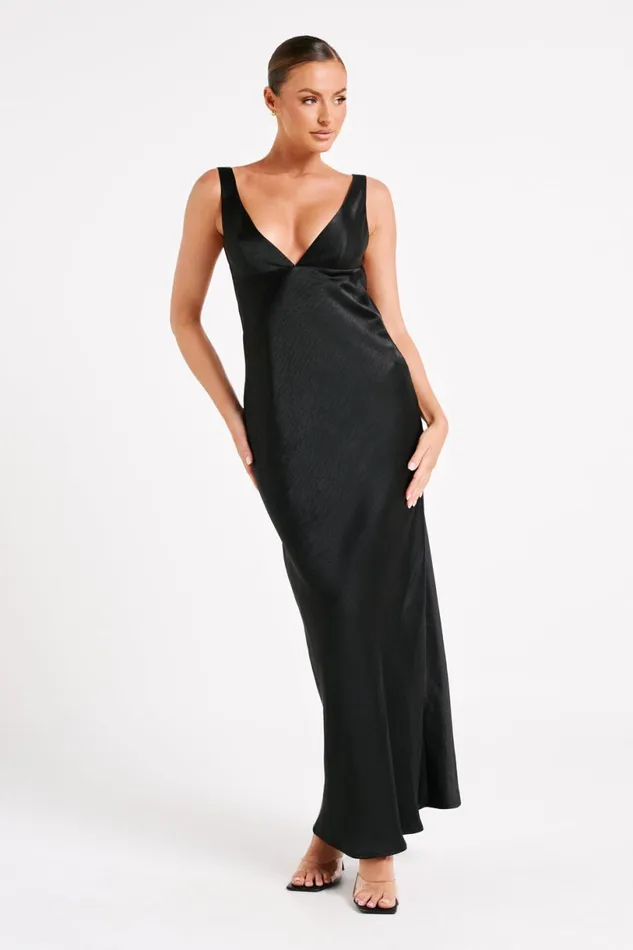 Meshki Maxi Dresses Women Indy Open Back Maxi Dress 8211 Black Black