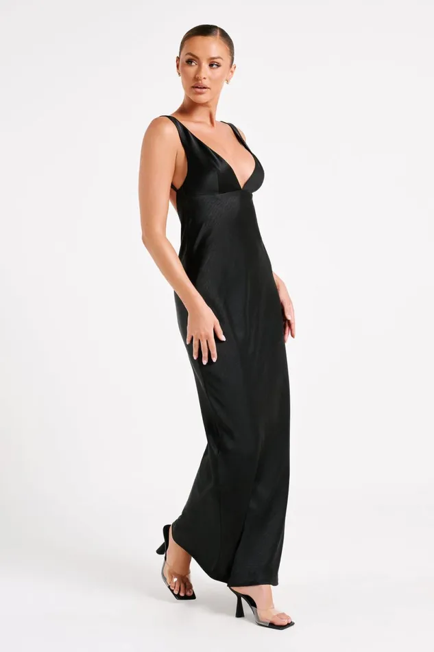 Meshki Maxi Dresses Women Indy Open Back Maxi Dress 8211 Black Black