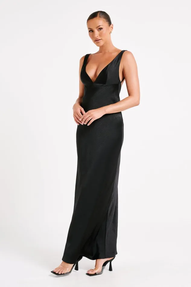 Meshki Maxi Dresses Women Indy Open Back Maxi Dress 8211 Black Black