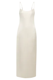 Meshki Maxi Dresses Women Jacinda Satin Slip Maxi Dress 8211 Ivory Ivory