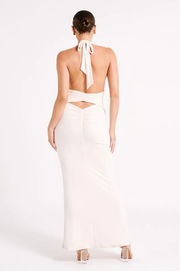 Meshki Maxi Dresses Women Jovanna Slinky Halter Maxi Dress 8211 Sand Sand