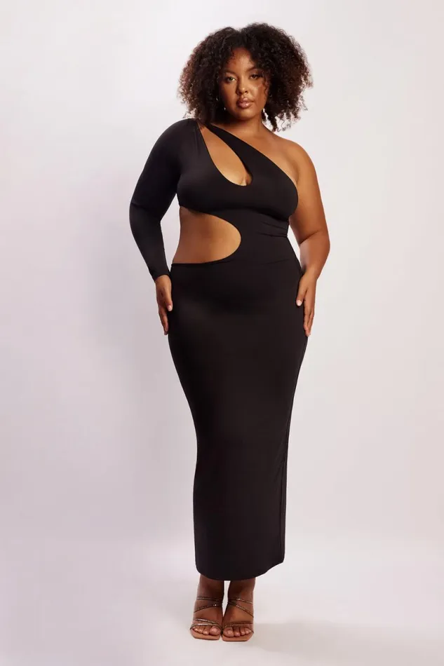 Meshki Maxi Dresses Women Joyce One Shoulder Cut Out Maxi Dress 8211 Black Black