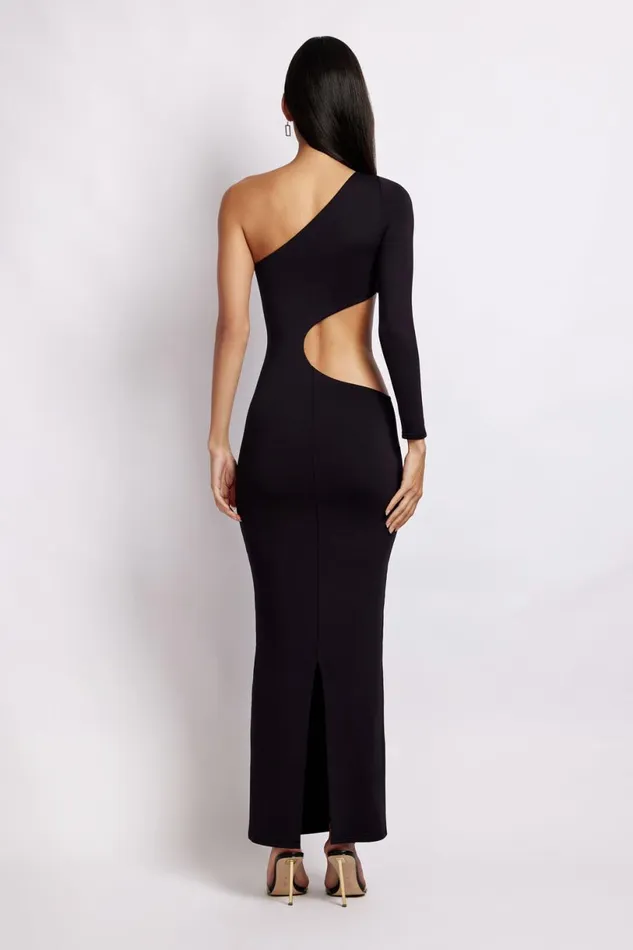 Meshki Maxi Dresses Women Joyce One Shoulder Cut Out Maxi Dress 8211 Black Black