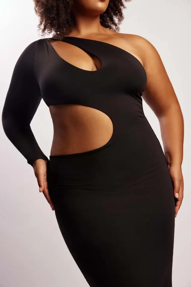 Meshki Maxi Dresses Women Joyce One Shoulder Cut Out Maxi Dress 8211 Black Black