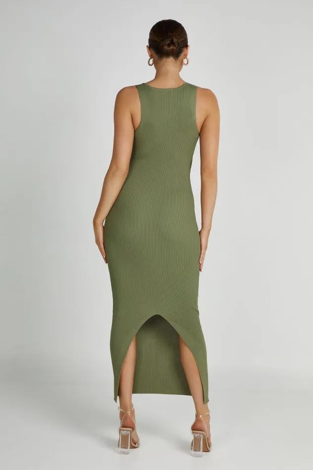 Meshki Maxi Dresses Women Kaesha Knit Maxi Dress 8211 Olive Olive