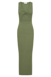 Meshki Maxi Dresses Women Kaesha Knit Maxi Dress 8211 Olive Olive