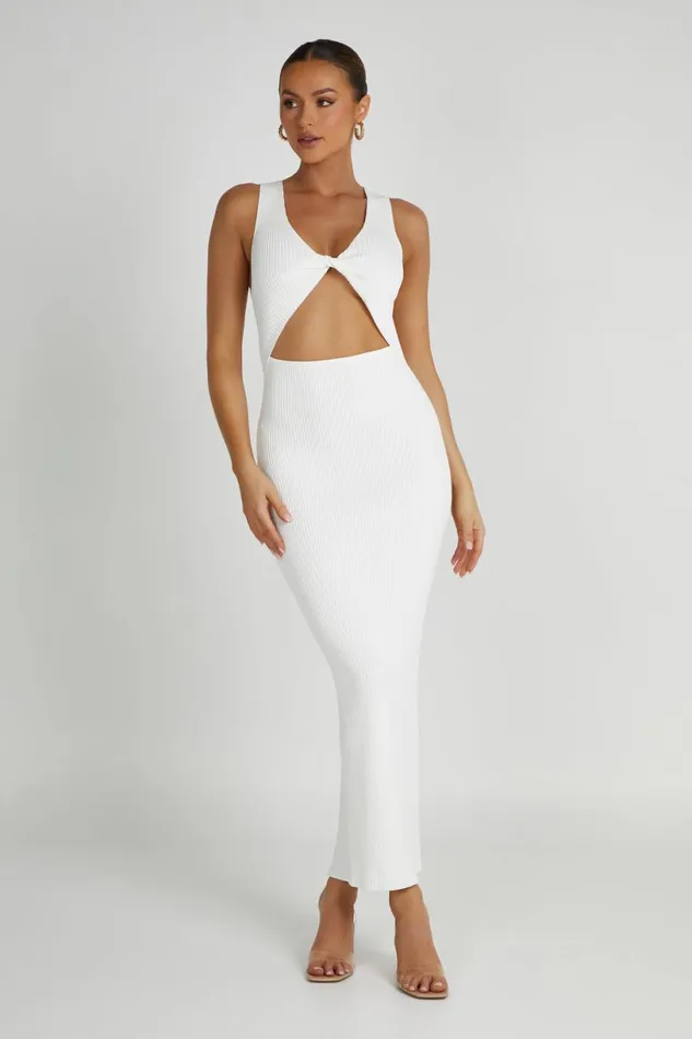 Meshki Maxi Dresses Women Kaesha Knit Maxi Dress 8211 White White