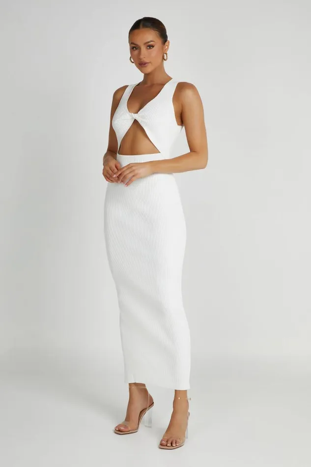 Meshki Maxi Dresses Women Kaesha Knit Maxi Dress 8211 White White