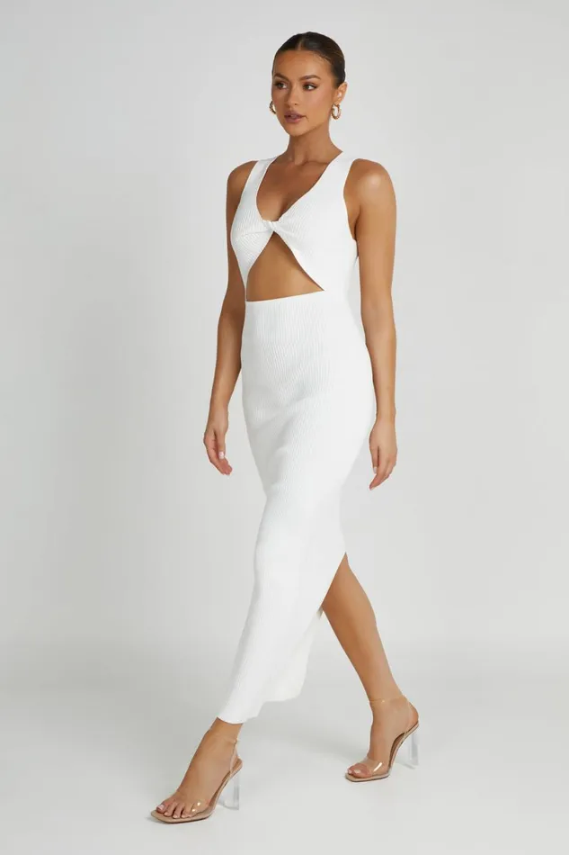 Meshki Maxi Dresses Women Kaesha Knit Maxi Dress 8211 White White