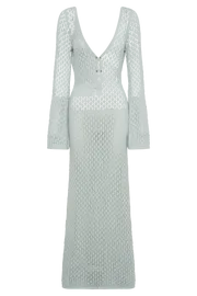 Meshki Maxi Dresses Women Kayleigh Crochet Fishtail Flare Sleeve Maxi Dress 8211 Arctic Blue Arcticblue