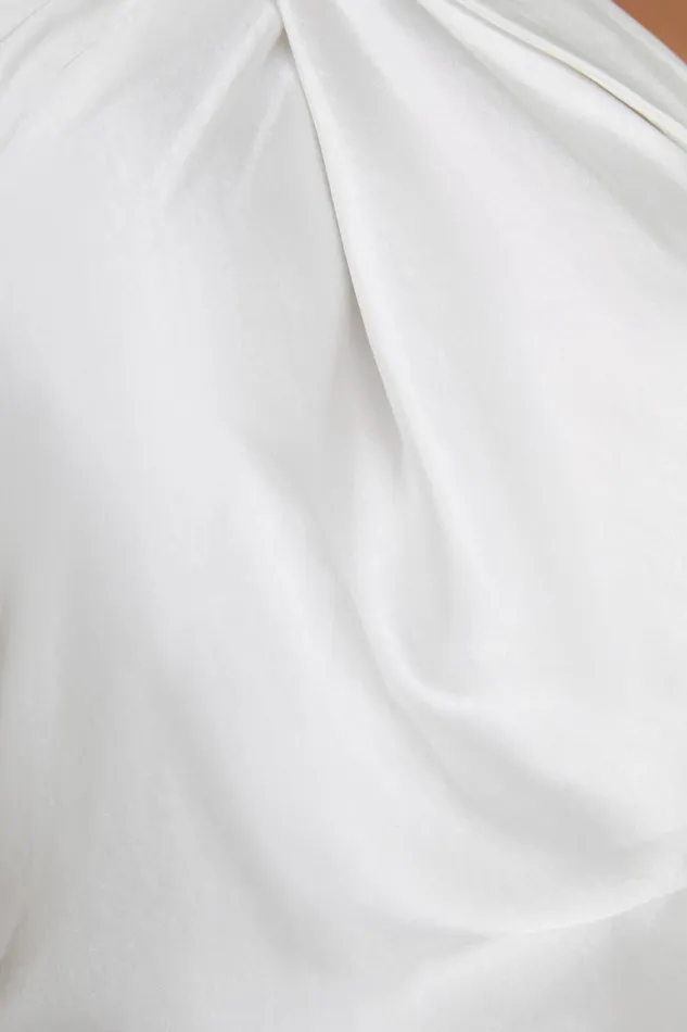 Meshki Maxi Dresses Women Laura Halter Satin Gown 8211 White White