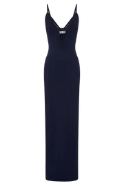 Meshki Maxi Dresses Women Maia Pointelle Knit Maxi Dress 8211 Navy Navy