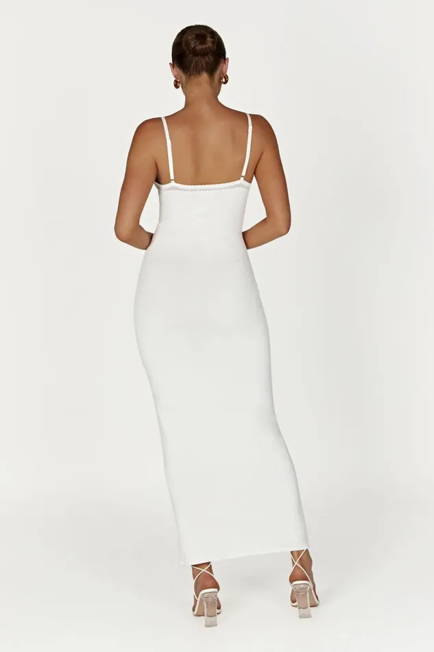 Meshki Maxi Dresses Women Maia Pointelle Knit Maxi Dress 8211 White White