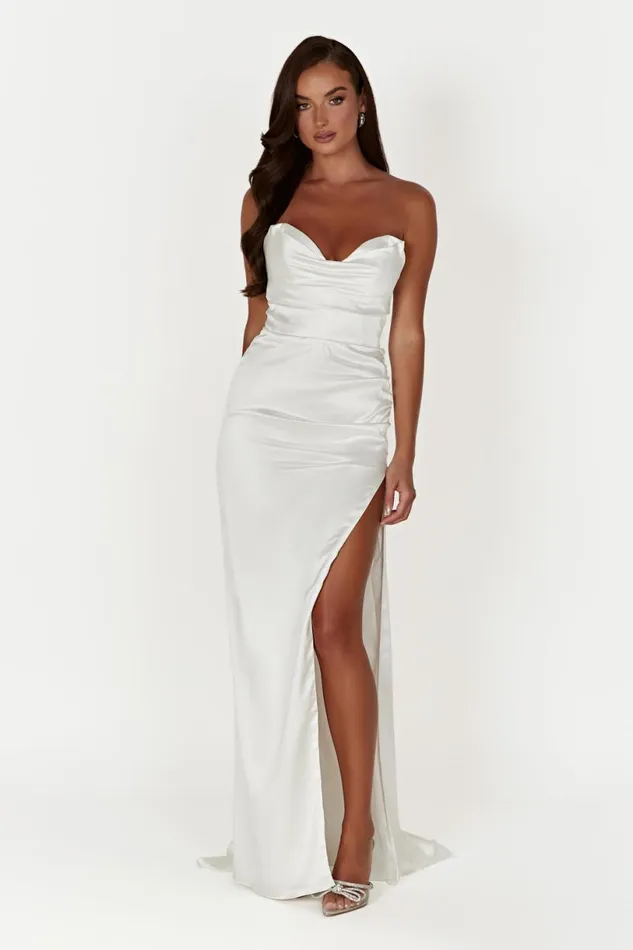 Meshki Maxi Dresses Women Marilyn Corset Gown 8211 White White