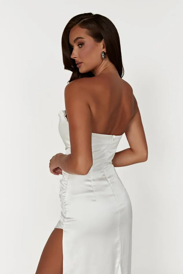 Meshki Maxi Dresses Women Marilyn Corset Gown 8211 White White