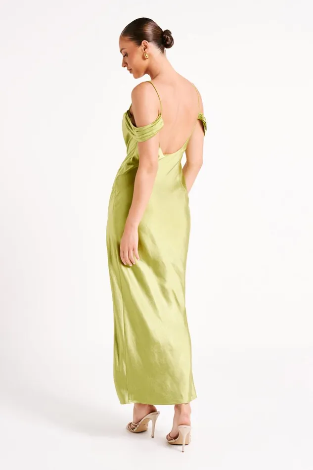Meshki Maxi Dresses Women Mariposa Off Shoulder Maxi Dress 8211 Parakeet Green Parakeetgreen