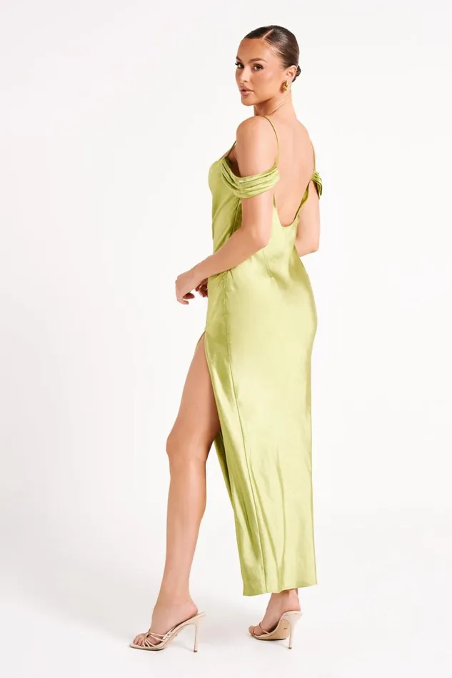 Meshki Maxi Dresses Women Mariposa Off Shoulder Maxi Dress 8211 Parakeet Green Parakeetgreen