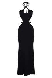 Meshki Maxi Dresses Women Minerva Cut Out Knit Maxi Dress 8211 Black Black