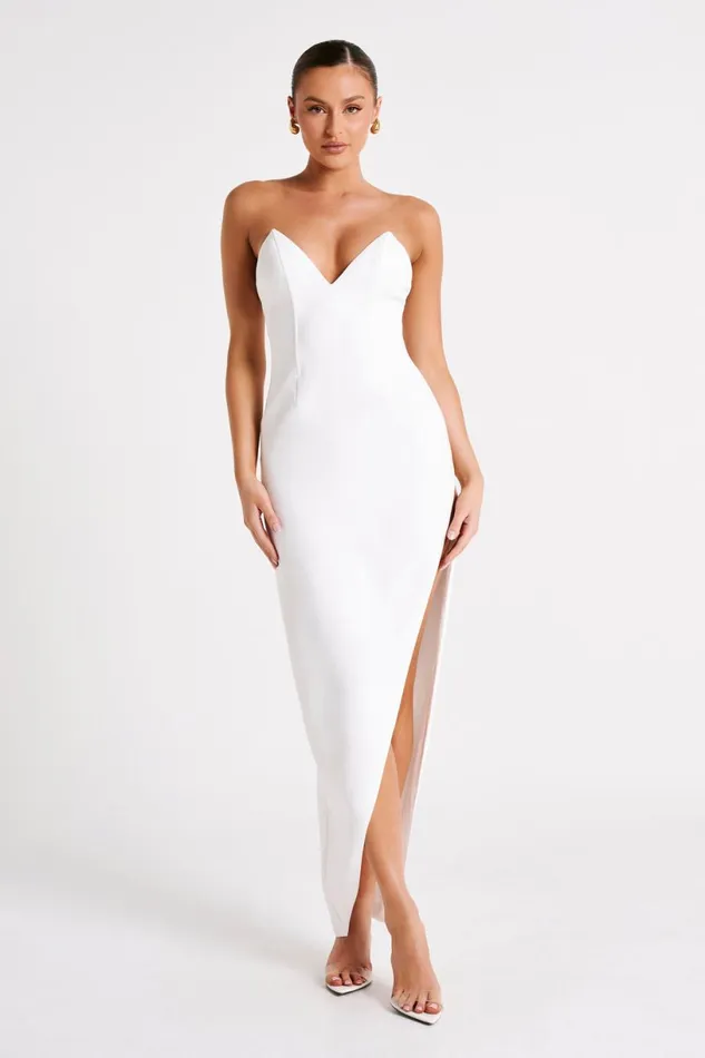 Meshki Maxi Dresses Women Natasha Pointed Corset Maxi Dress 8211 White White Meshki Maxi Dresses Women Natasha Pointed Corset Maxi Dress 8211 White White