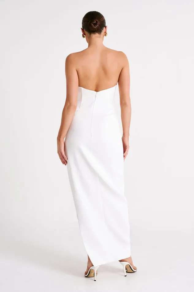 Meshki Maxi Dresses Women Natasha Pointed Corset Maxi Dress 8211 White White
