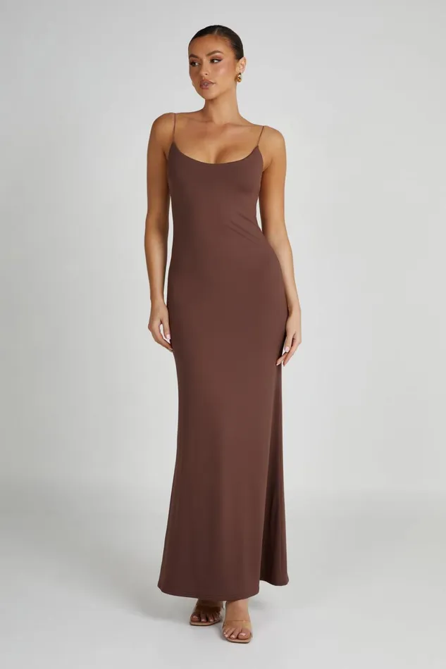 Meshki Maxi Dresses Women Nikkita Recycled Nylon Strappy Maxi Dress 8211 Mocha Mocha Meshki Maxi Dresses Women Nikkita Recycled Nylon Strappy Maxi Dress 8211 Mocha Mocha