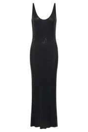 Meshki Maxi Dresses Women Pam Square Diamante Maxi Dress 8211 Black Black