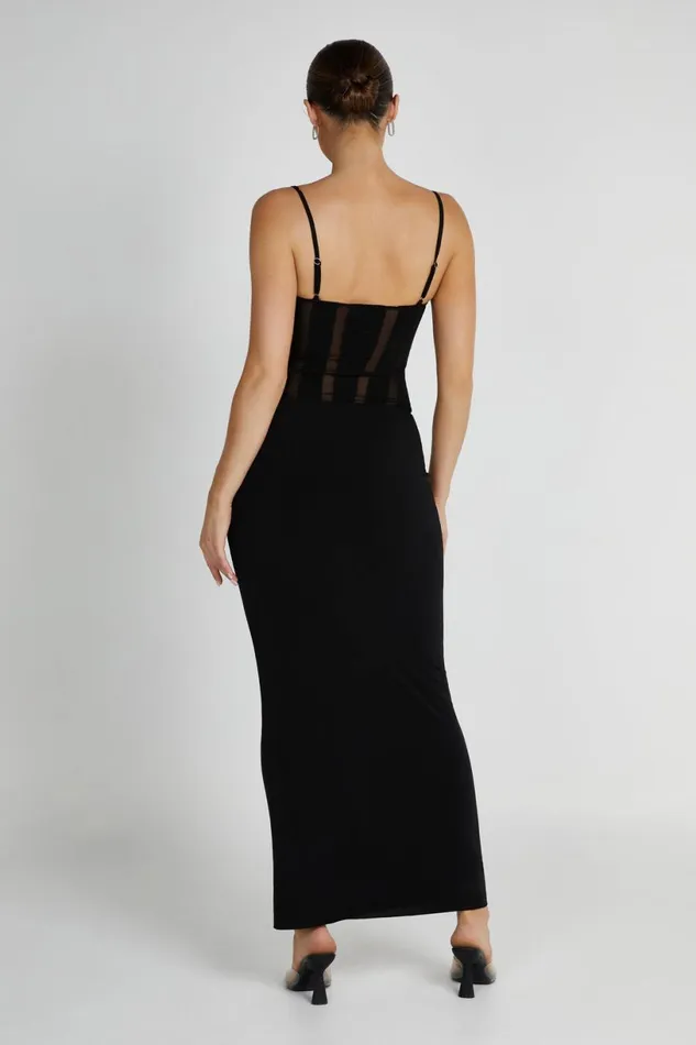 Meshki Maxi Dresses Women Priya Panelled Maxi Dress 8211 Black Black