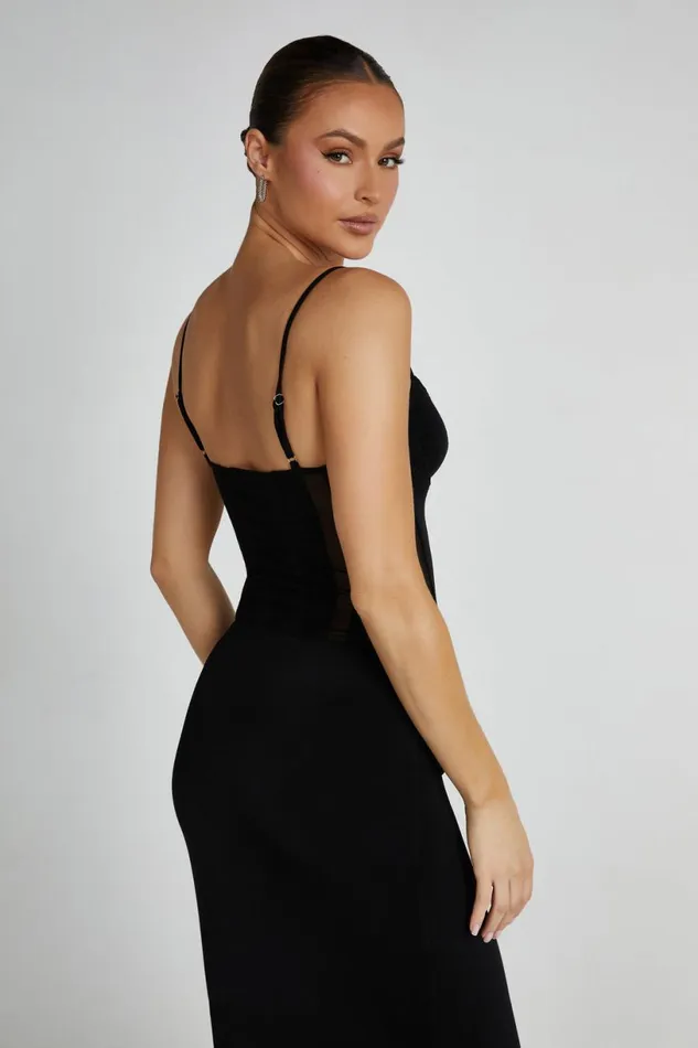 Meshki Maxi Dresses Women Priya Panelled Maxi Dress 8211 Black Black