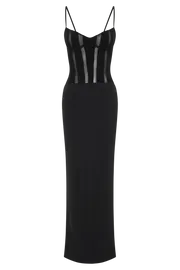 Meshki Maxi Dresses Women Priya Panelled Maxi Dress 8211 Black Black