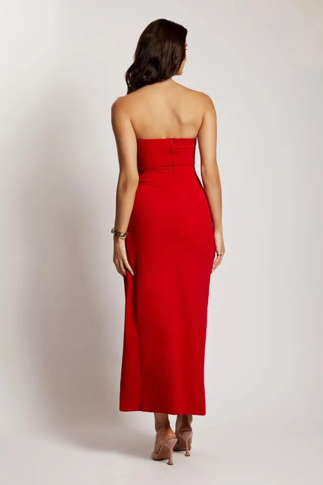 Meshki Maxi Dresses Women Rachel Maxi Split Front Dress 8211 Red Red Meshki Maxi Dresses Women Rachel Maxi Split Front Dress 8211 Red Red