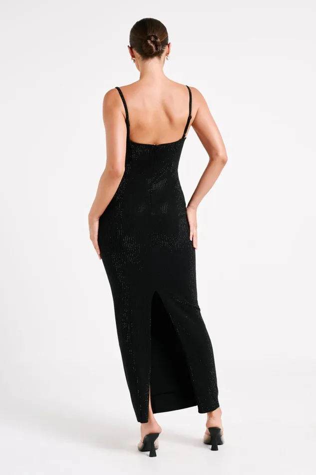Meshki Maxi Dresses Women Rafaela Diamante Maxi Dress 8211 Black Black