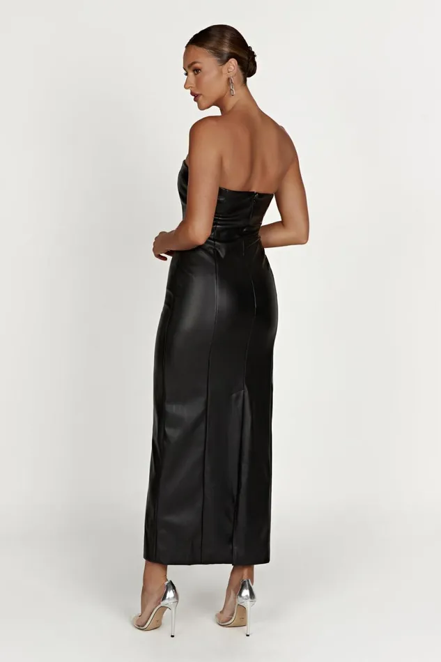 Meshki Maxi Dresses Women Roberta Pu Maxi Dress 8211 Black Black