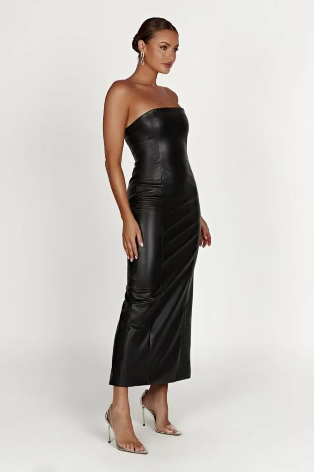 Meshki Maxi Dresses Women Roberta Pu Maxi Dress 8211 Black Black